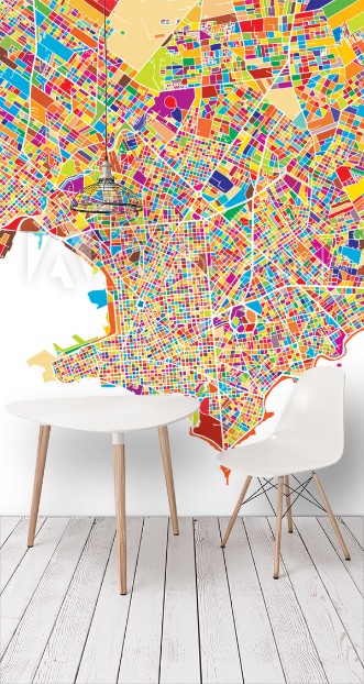 Picture of Montevideo Colorful Map